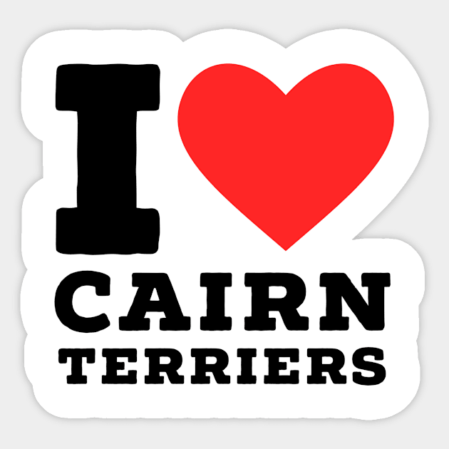 I love cairn terriers Sticker by richercollections